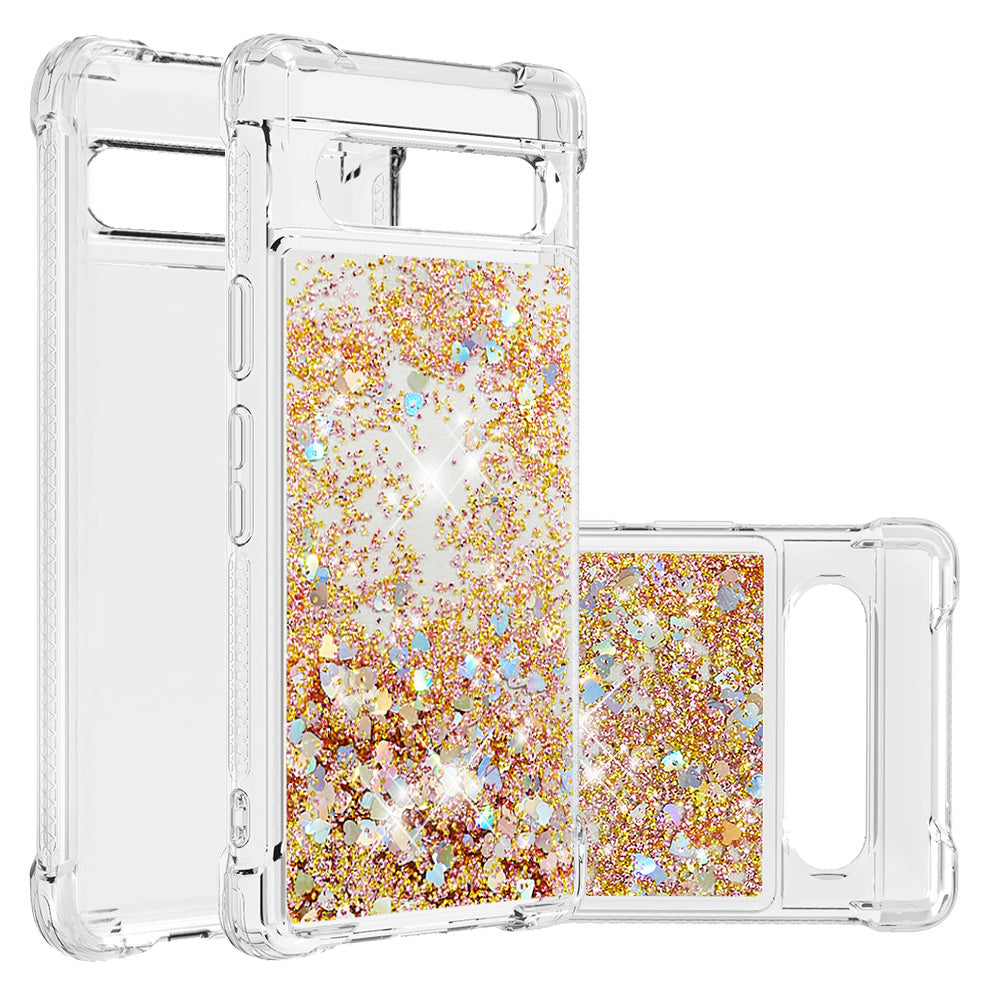YB Quicksand Series-1 for Google Pixel 7a Quicksand Flowing Glitter Soft TPU Case Anti-scratch Cell Phone Cover YB Quicksand Series-1 for Google Pixel 7a Quicksand Flowing Glitter Soft TPU Case Anti-scratch Cell Phone Cover